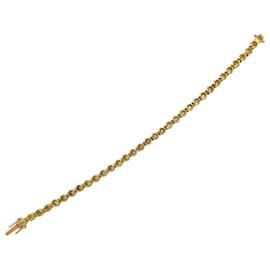 inconnue-Yellow gold diamond line bracelet.-Other