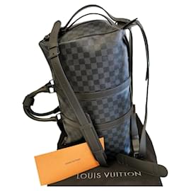 Louis Vuitton-Louis Vuitton Keepall A Dos Damier Cobalt-Brown