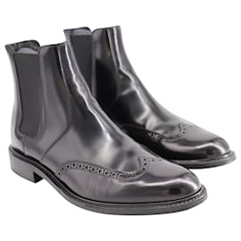 Saint Laurent-Saint Laurent Army Chelsea Boots in Black Leather-Black