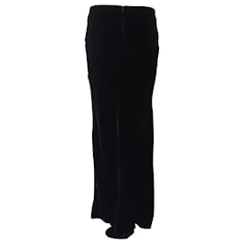 Ralph Lauren-Falda larga Slip de Ralph Lauren en viscosa negra-Negro