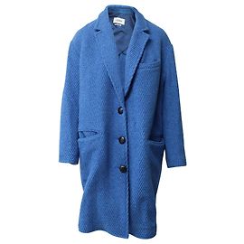 Isabel Marant Etoile Langer Mantel aus blauer Wolle Blau