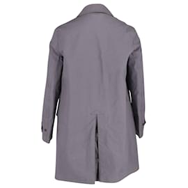 Balenciaga-Balenciaga Mackintosh-Mantel aus grauer Baumwolle-Grau