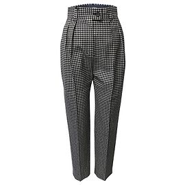 Calça Miu Miu Gingham em Multicolor Lana Vergine Outro Impressão em python
