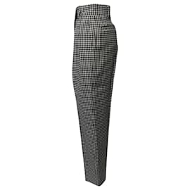 Miu Miu-Miu Miu Gingham-Hose in Mehrfarbig Lana Vergine-Mehrfarben