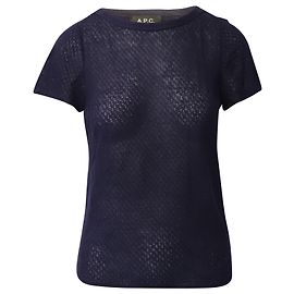 Apc alla.P.C. T-shirt girocollo in tencel blu navy Blu Blu navy