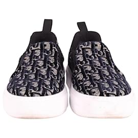 Dior-Dior Solar Slip-On Sneakers in Navy Blue Canvas-Other