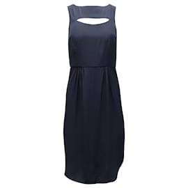 Ulla Johnson-Ulla Johnson Cut-Out Sleeveless Midi Dress in Navy Blue Polyester-Navy blue