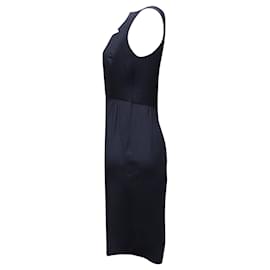 Ulla Johnson-Ulla Johnson Vestido midi sem mangas com recorte em poliéster azul marinho-Azul marinho