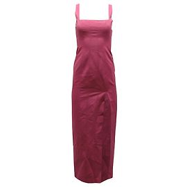 Robe longue Staud Portrait moiré en polyester rose Rose