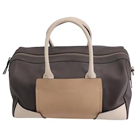 Brunello Cucinelli-Brunello Cucinelli Duffel Bag in Grey Leather-Grey