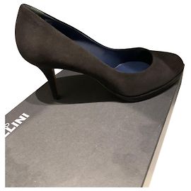 Studio Pollini Black Leather Pumps 39 Black