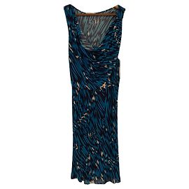 Robe Versace en viscose bleue Bleu