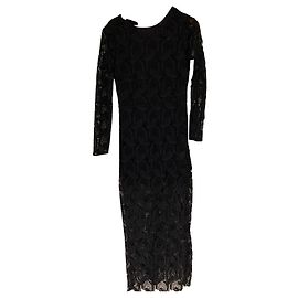 Vestido Maje de algodón negro Talla 40 Negro
