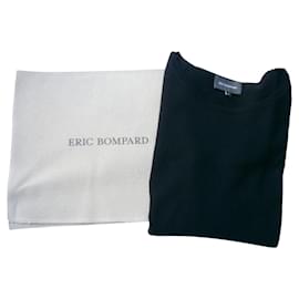 Eric Bompard-ERIC BOMPARD Little black cashmere sweater with 3/4 TS-Black