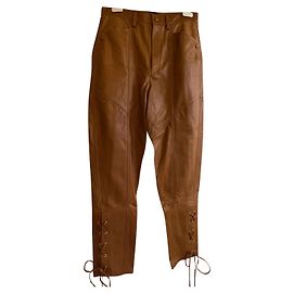 Isabel Marant lambskin leather pants caramel Caramel