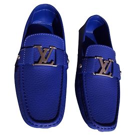 Mocassini Louis Vuitton in pelle blu Blu