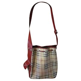 Burberry-Handbags-Beige,Dark red