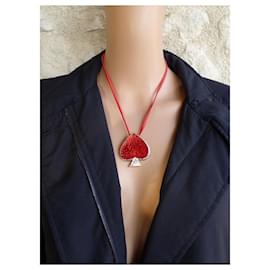 Yves Saint Laurent-Necklaces-Silvery,Red