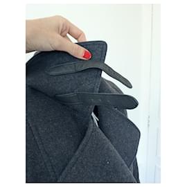 Hermès-Hermès cashmere coat-Dark grey