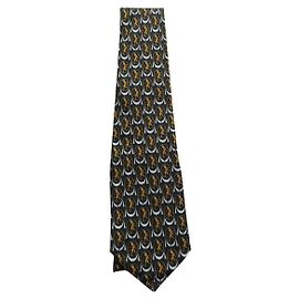 new chanel tie never worn with its box Black