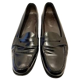 Tod's-Tod´s Gommino  black leather loafers-Black
