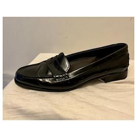 Tod's-Tod´s Gommino  black leather loafers-Black