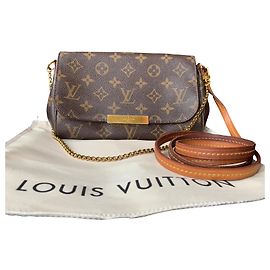Louis Vuitton Favorite MM Handtasche Leder Bronze Bronze