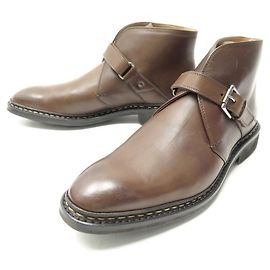 NINE HESCHUNG CASSAVA SHOES 7 41 BOOTS WITH BUCKLE BROWN LEATHER BOOTS Brown