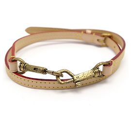 NEW LOUIS VUITTON BANDOULIERE HANDLE FOR SPEEDY CHAIN BAG IN LEATHER SHOULDER STRAP Caramel