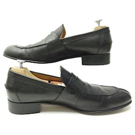 Gucci-GUCCI MOCCASIN SHOES 233507 in black leather 9 IT 44 EN BLACK LOAFERS-Black
