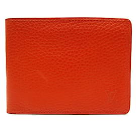 Louis Vuitton-LOUIS VUITTON PORTAFOGLIO MULTIPLO IN PELLE TAURILLON ARANCIONE M58189 portafoglio-Arancione