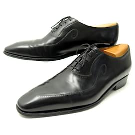 JM Weston-JM WESTON ARABESQUE CONTI SHOES 435 Richelieu 10.5D 44.5 LEATHER SHOES-Black
