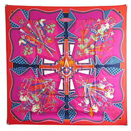 Hermès-NEW HERMES SCARF BOUQUETS SELLIER PIERRE MARIE CARRE 90 SILK SCARF-Multiple colors