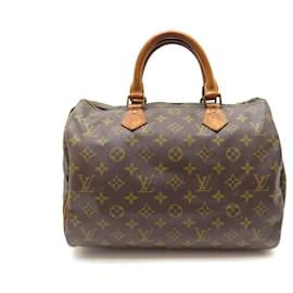 Louis Vuitton-VINTAGE LOUIS VUITTON SPEEDY HANDBAG 30 MONOGRAM M CANVAS41108 HAND BAG-Brown