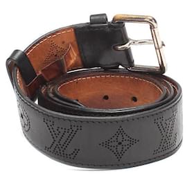 Louis Vuitton-Monogram Perforated Leather Belt-Black