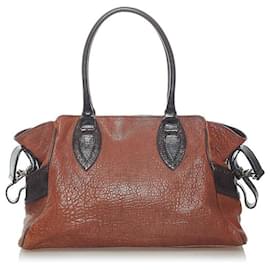 Fendi-Leather Etniko Handbag-Brown