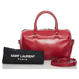 Yves Saint Laurent-yves saint laurent Classic Leather Duffle Bag red-Red