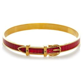 Hermès-Bracelet de ceinture en cuir-Rouge