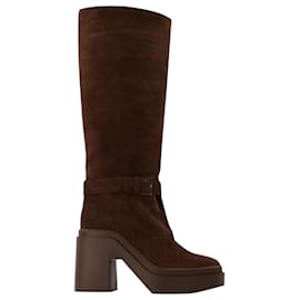 Robert Clergerie-Ninon Boots in Brown Leather-Brown
