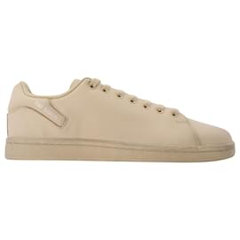 Raf Simons-Deportivas Orion de Piel Beige-Beige