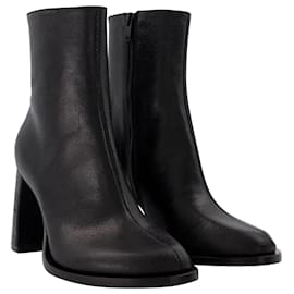 Ann Demeulemeester-Lisa Ankle Boots in Black Leather-Black