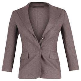 The row-The Row Slim-Fit Single Breasted Blazer in Brown Wool-Brown