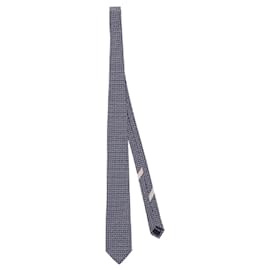 Salvatore Ferragamo-Sparrow Print Silk Tie-Blue
