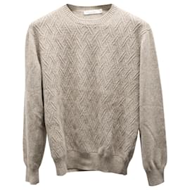Ermenegildo Zegna-Ermenegildo Zegna Crewneck Sweater in Beige Wool-Beige