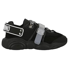Moschino-Roller Skates Teddy Sneakers-Black
