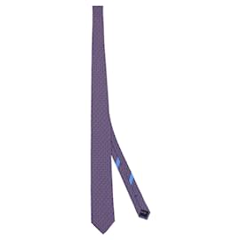 Salvatore Ferragamo-Salvatore Ferragamo Seahorse Print Silk Tie-Blue