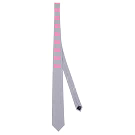 Salvatore Ferragamo-Floral Snail Print Silk Tie-Pink