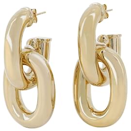 Paco Rabanne-Hanging Hoops Earrings in Golden Brass-Golden,Metallic