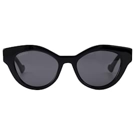 Gucci-Sunglasses in Black/Grey Acetate-Black