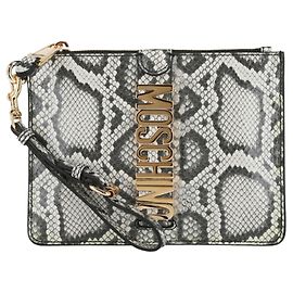 Cartera Moschino de piel con efecto de piel de serpiente Multicolor
